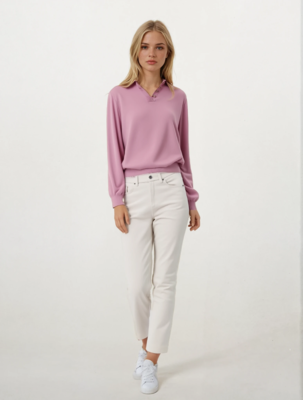 DAMEN-POLOSHIRT M/L A252081/VI Tellini S.R.L. Großhandelskleidung